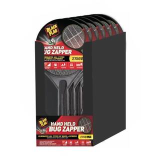 Black Flag Portable Handheld Bug Zapper Insect Killer Racket Black ZR-7936-L