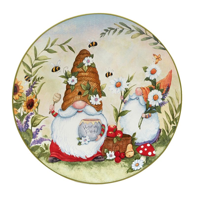 Certified International Garden Gnomes 4-pc. Dinner Plate Set