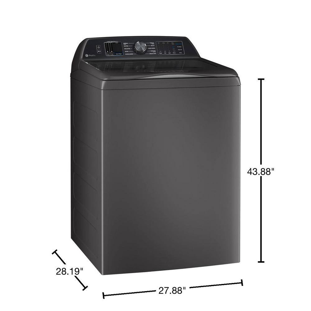 GE Profile Profile 5.4 cu. ft. High-Efficiency Smart Top Load Washer with Quiet Wash Dynamic Balancing Technology in Diamond Gray PTW700BPTDG