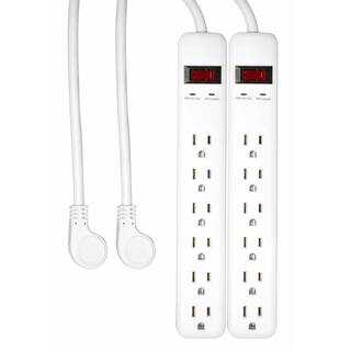 PRIVATE BRAND UNBRANDED 6-Outlet Surge Protector (2-Pack) LTS-06H-2