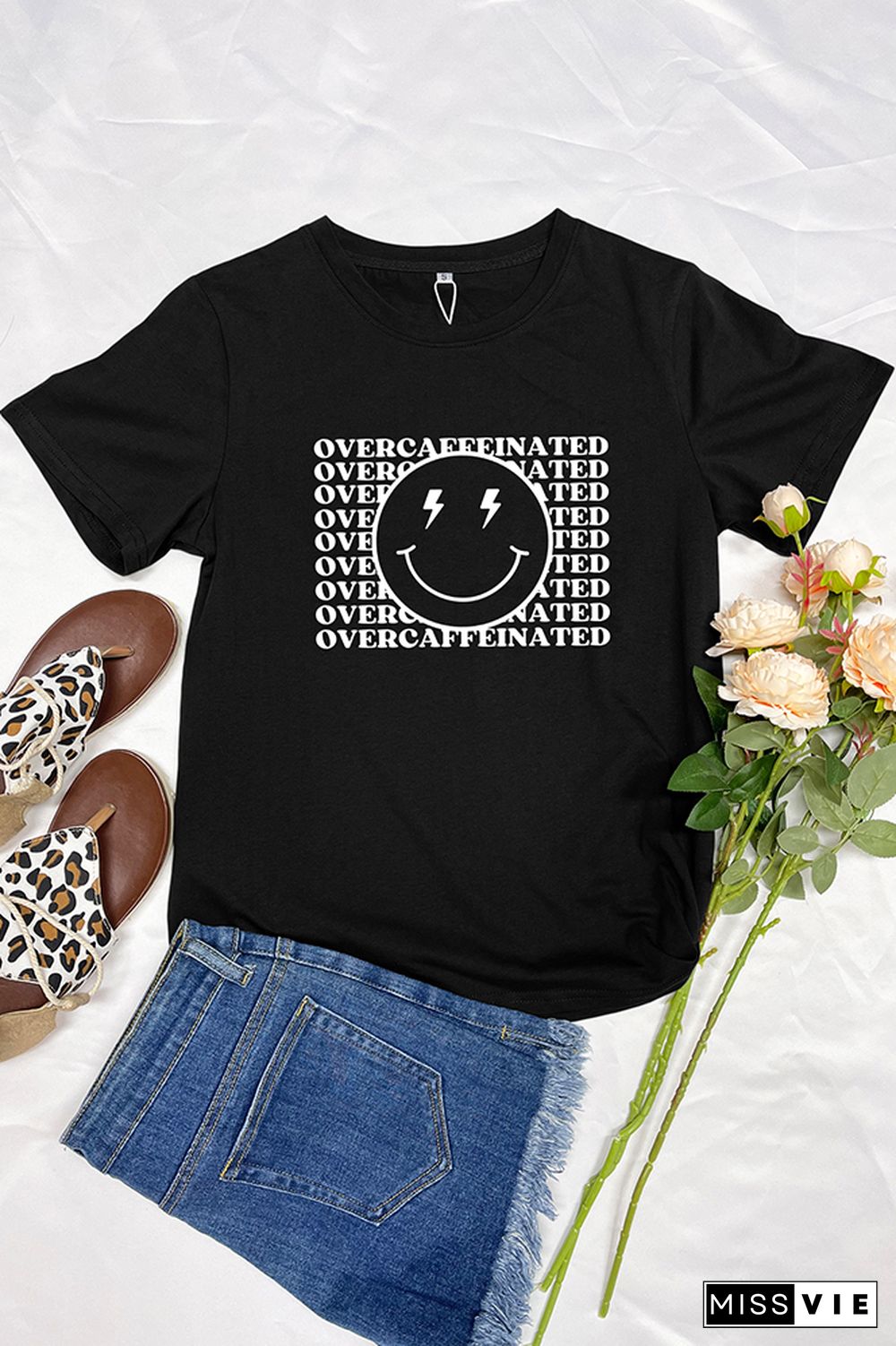 Over Caffeinated Graphic T-Shirt Wholesale