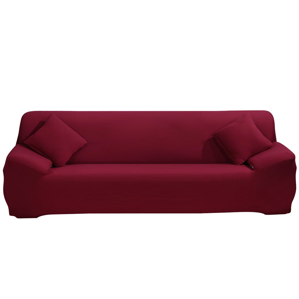 Stretch Sofa Covers 4 Seater Fabric Slipcover Protector Couch Slipcover for 4 Cushion Couch -4 seater:230cm to 300cm (90-118 inch Approx) ,With a Pillow Cover