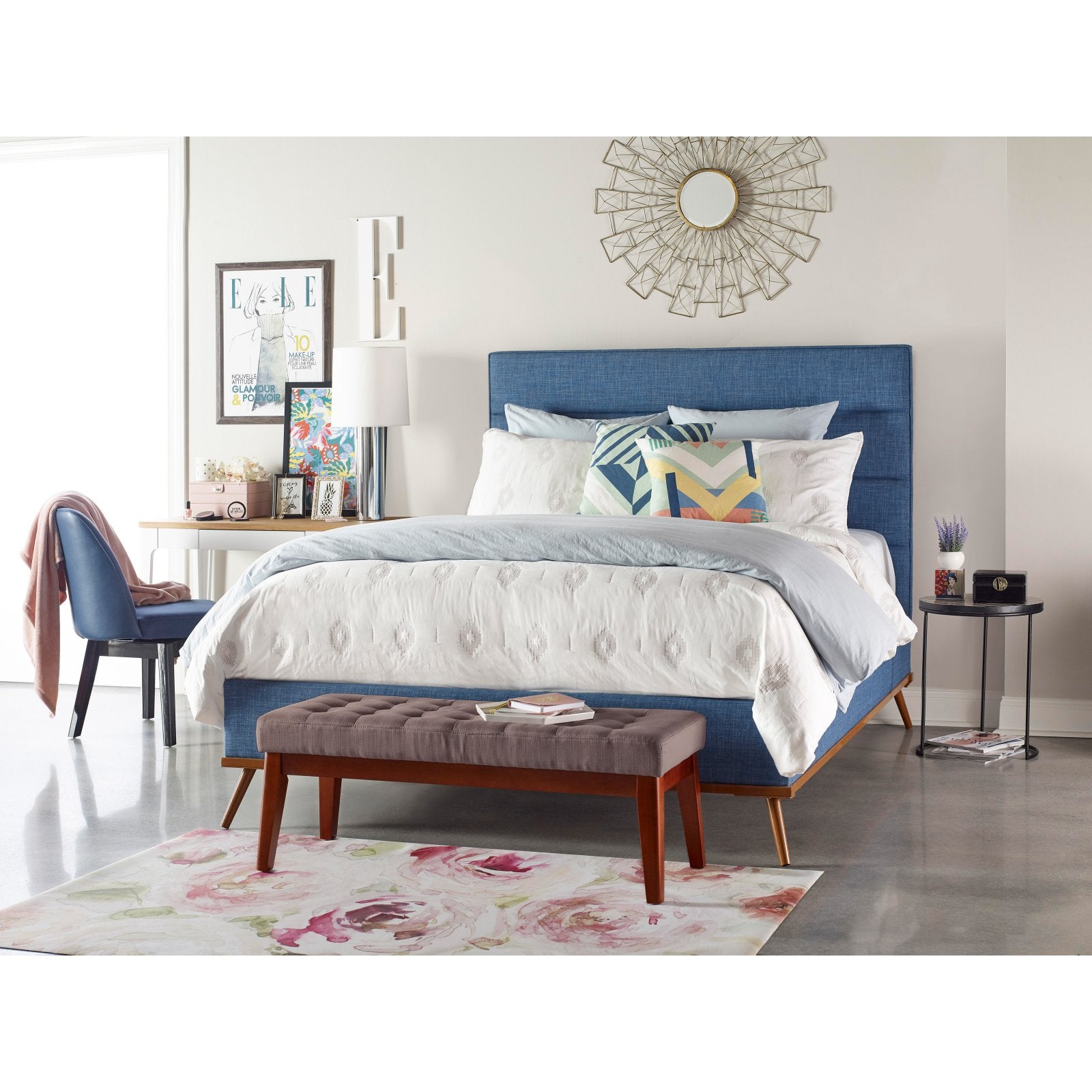 Elle Decor Claire Tufted Bedroom Bench