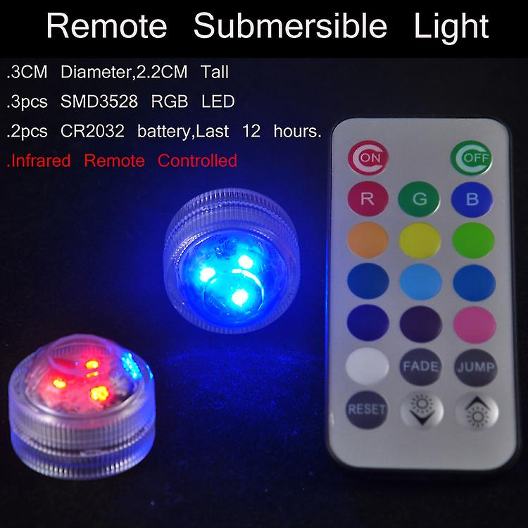 Wireless Remote Control Led Multi Color Spotlight Waterproof Party Lamp Decor Light