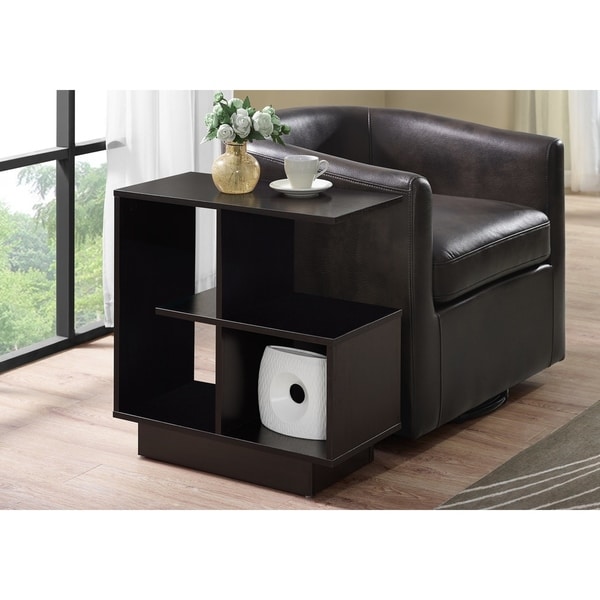 Accent Table， Side， End， Narrow， Small， 3 Tier， Living Room， Bedroom， Laminate， Contemporary， Modern