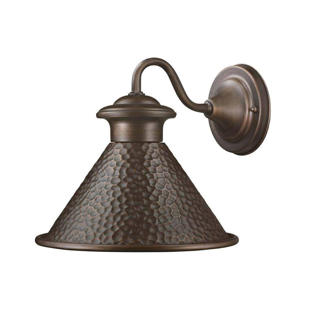 Hampton Bay Essen 1-Light Antique Copper Outdoor Wall Lantern Sconce HBWI9003S86