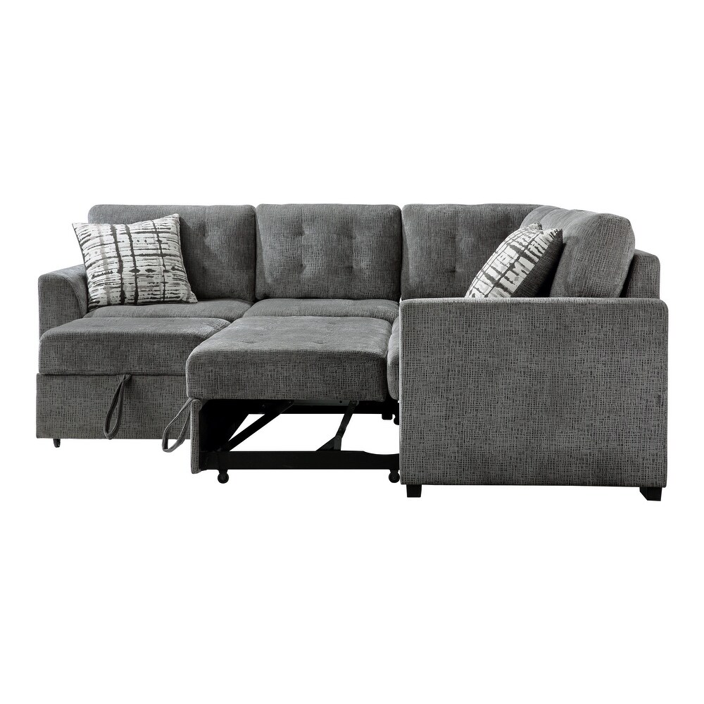 Orma Sectional Sofa with Pull Out Bed and Ottoman