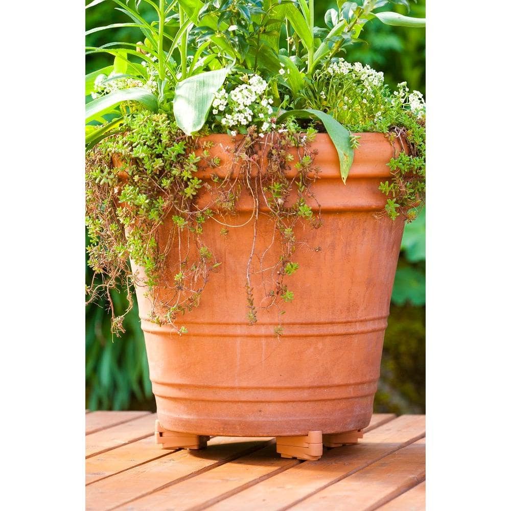 The Plant Stand 2-1/4 in. W x 2-3/4 in. L Light Gray Plastic Pot Toes (12-Pack) PTC-12LGHT