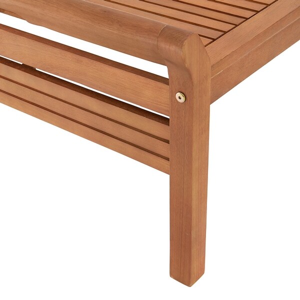 Stamford Eucalyptus Wood Outdoor Rectangle Coffee Table