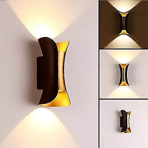 Modern Led Wall Light Sconces Ip65 Waterproof Outside Wall Lighting Indoor Outdoor Up Down Metal Wal