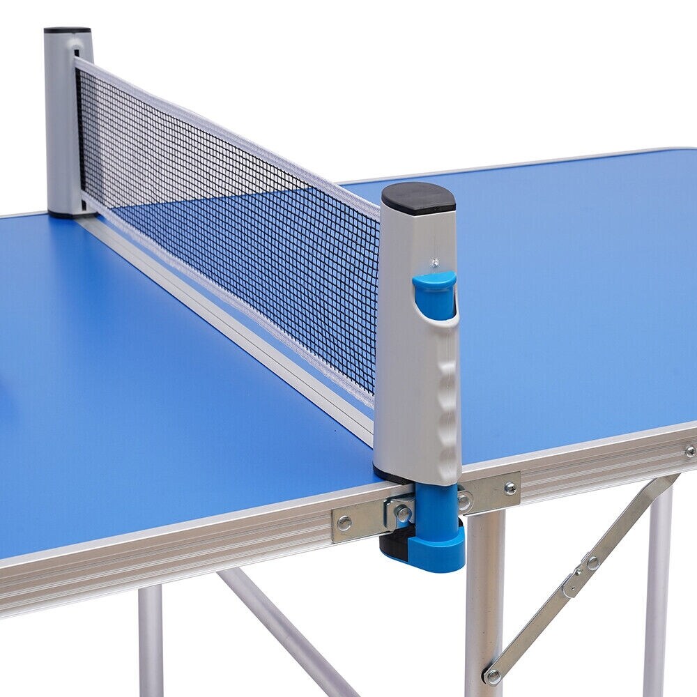 Table Tennis Table Portable Table with Ping Pong Net for Small Spaces