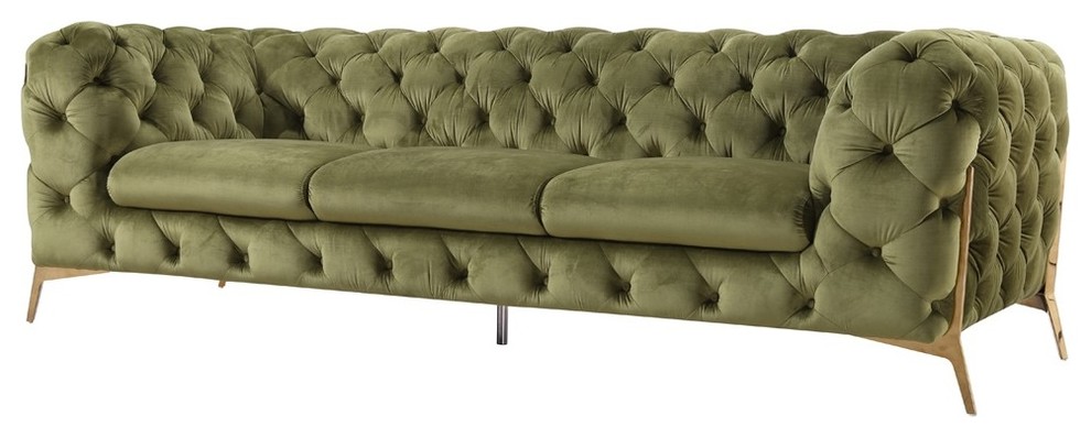 Divani Casa Sheila Modern Green Fabric Sofa Set   Contemporary   Living Room Furniture Sets   by Vig Furniture Inc.  Houzz