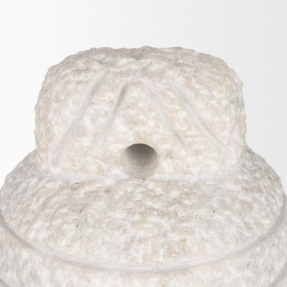 Irina Small White Marble Door Stopper