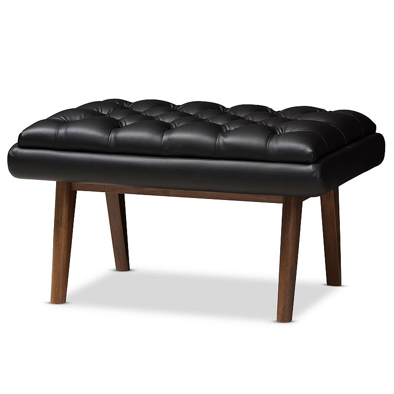 Baxton Studio Mid-Century Ottoman