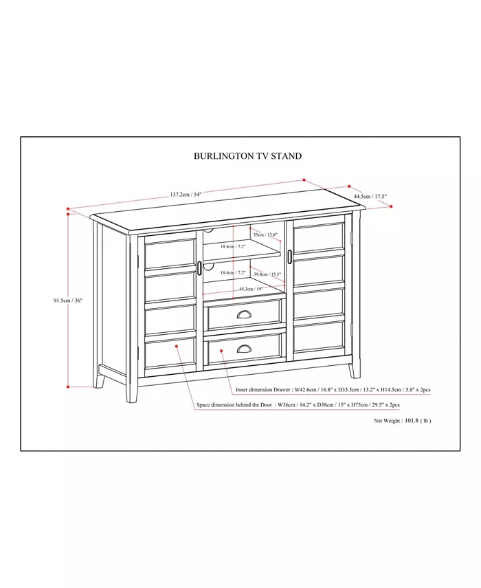 Simpli Home Burlington TV Stand