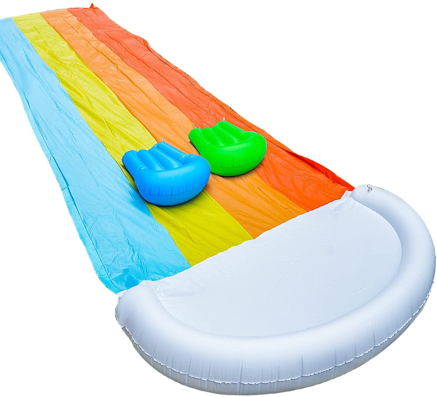 Lavinya Outdoor Water Slides for Children - 20 Ft Rainbow Slip and Slide Outdoor with 2 Water Bodyboards – Slide & Slip – For Enjoying in Hot Summer Day