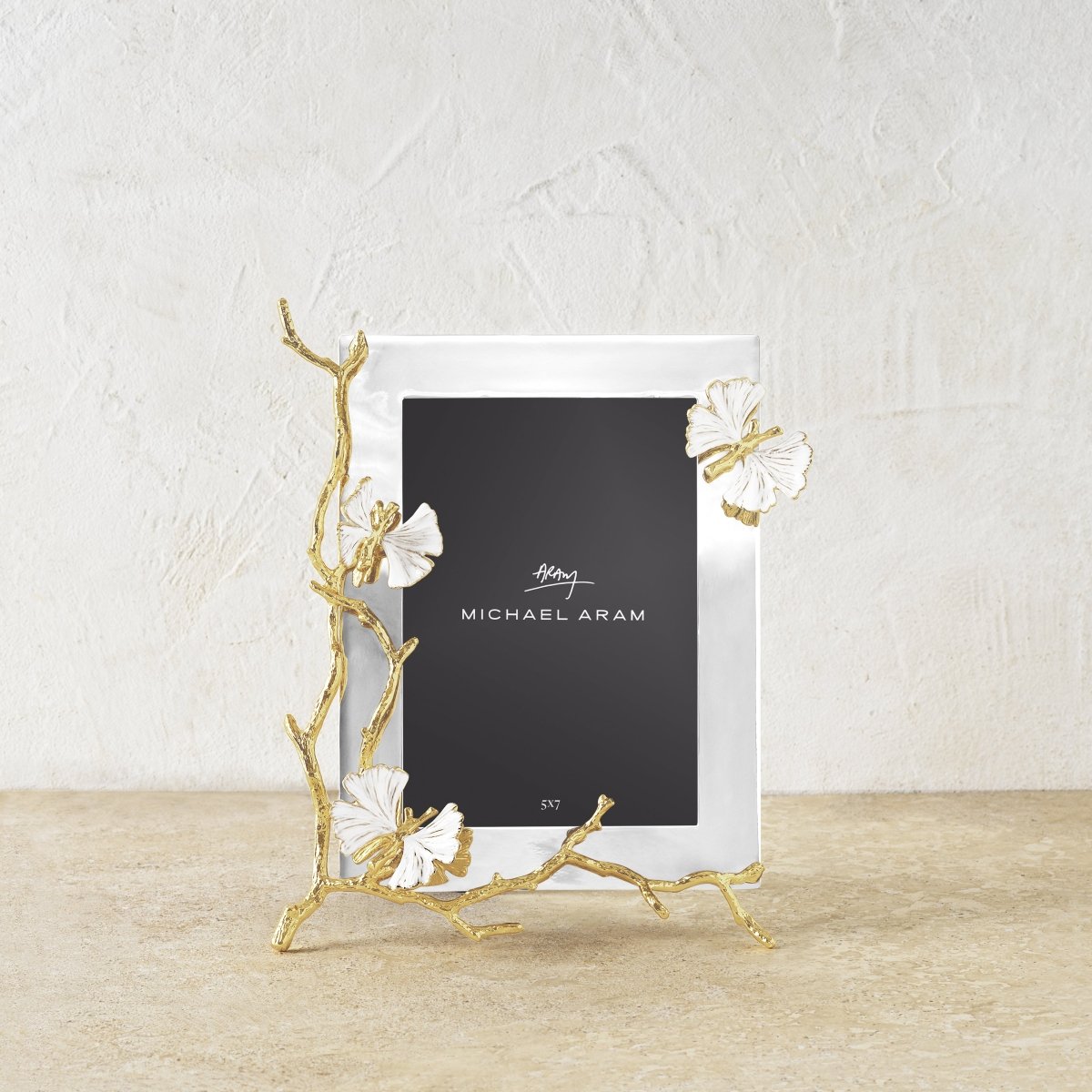 Butterfly Ginkgo Gold Reflective Frame