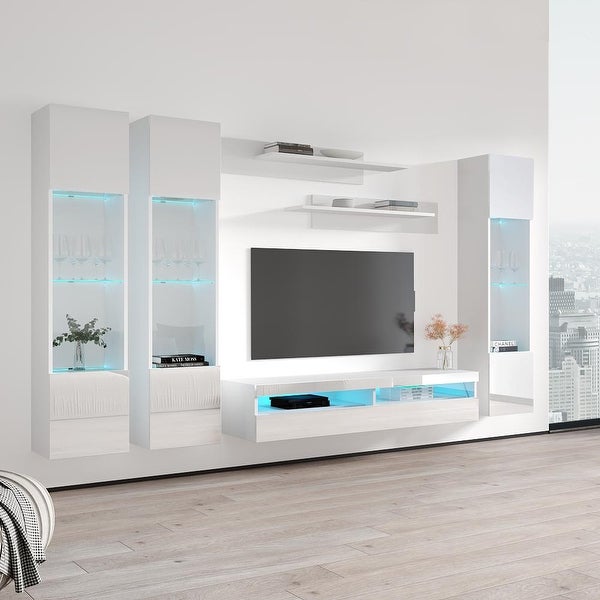 Fly CD3 35TV Wall Mounted Floating Modern Entertainment Center