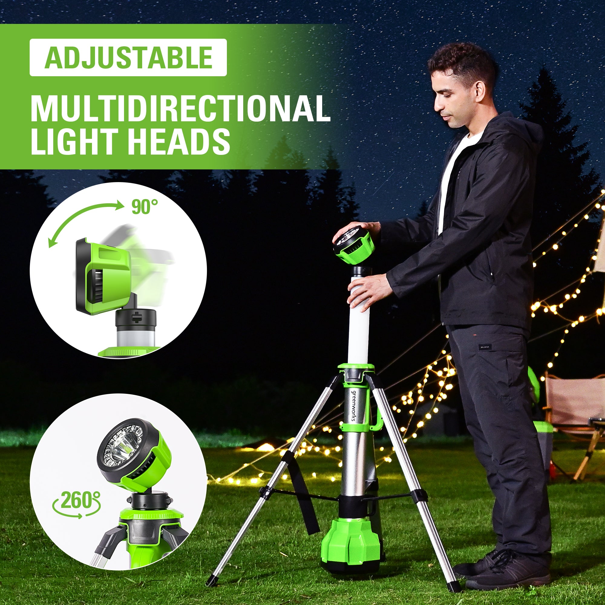 24V Cordless Battery 2-in-1 Standing Light (Tool Only)