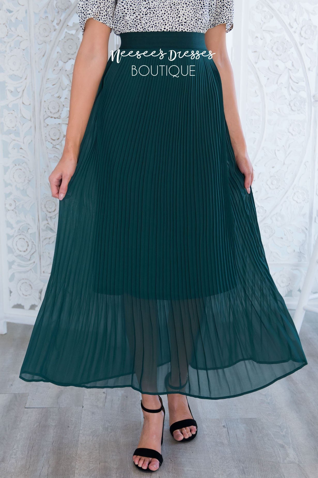 Elegance Pleat Maxi Skirt