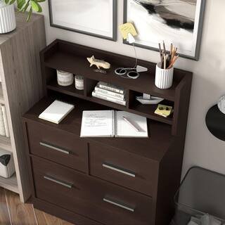 Furniture of America Tabago Cappuccino File Cabinet with 4-Shelf IDI-13643