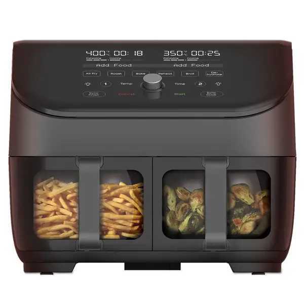 Instant Pot 8 Quart Vortex Plus Dual Black Air Fryer with Clear Cook