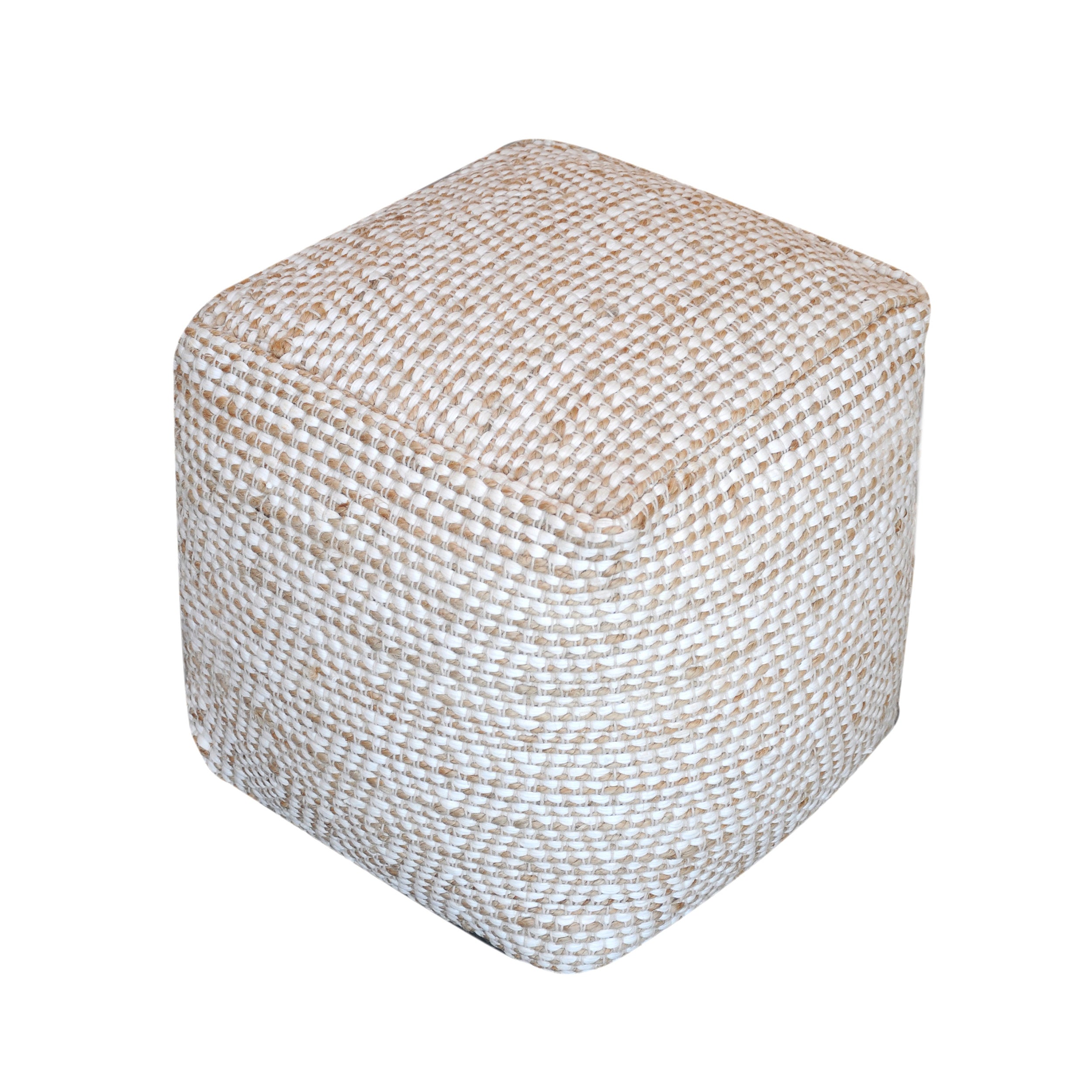 Maja Hand-Crafted Boho Fabric Cube Pouf