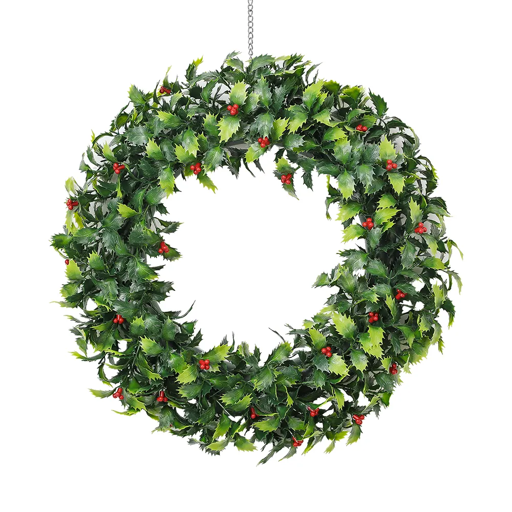 Hh 13 Garden Supplies Door Decorative Christmas Fruit Artificial Green Plant Wreath for Home Decoration Wreath