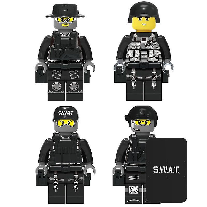 Miman  22 Pieces Of Military Police Building Blocks Minifigure Diy Small Particles Assembled Doll Ornaments Boys Educational Toys