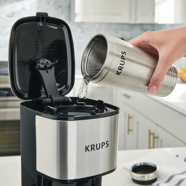 Krups Simply Brew To Go-Single-Serve Coffee Maker with Stainless Steel Travel Tumbler