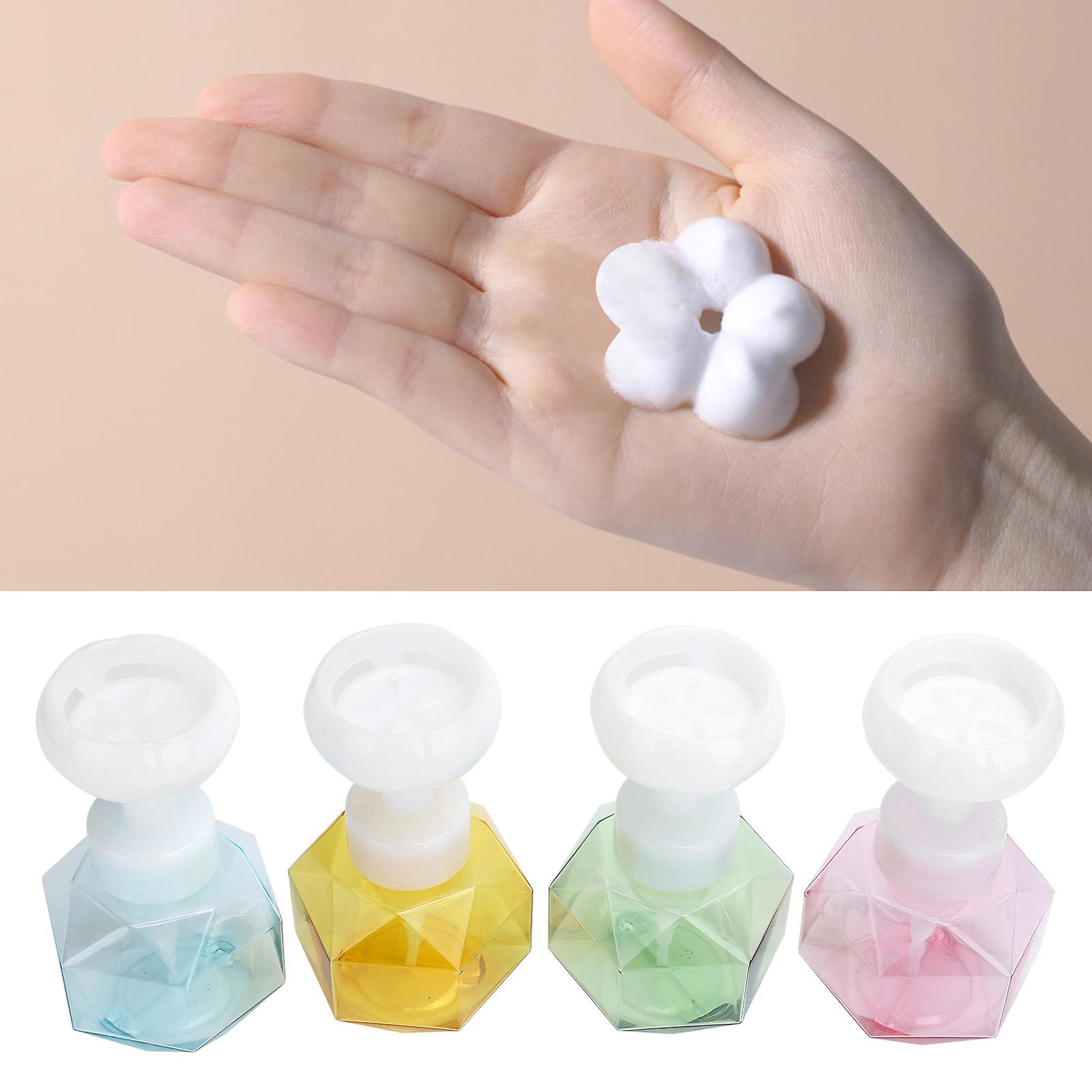 4pcs Liquid Soap Bottle 300ml Flowershaped Refillable Foaming Dispenser Container