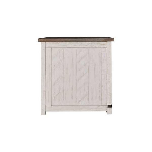 Signature Design by Ashley Wystfield Whitewashed Pine Wood End Table - 23