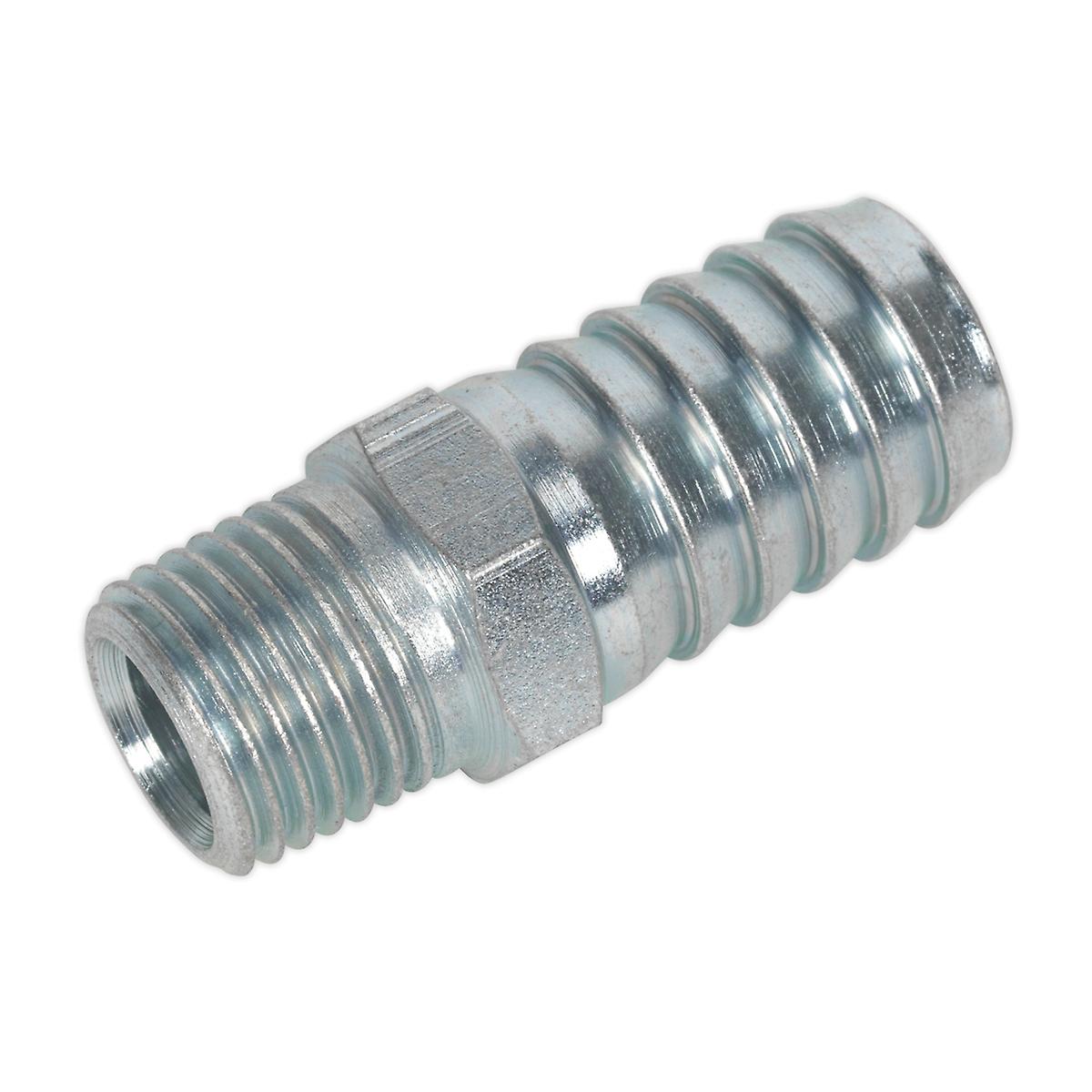 Sealey Ac40 Male Screwed Tailpiece 1/4Bspt - 1/2 Hose Pack Of 5