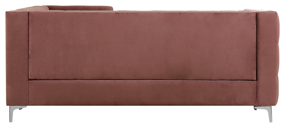 Contemporary Sectional Sofa  Button Tufting Details  ampNailhead Trim   Midcentury   Sectional Sofas   by Decorn  Houzz