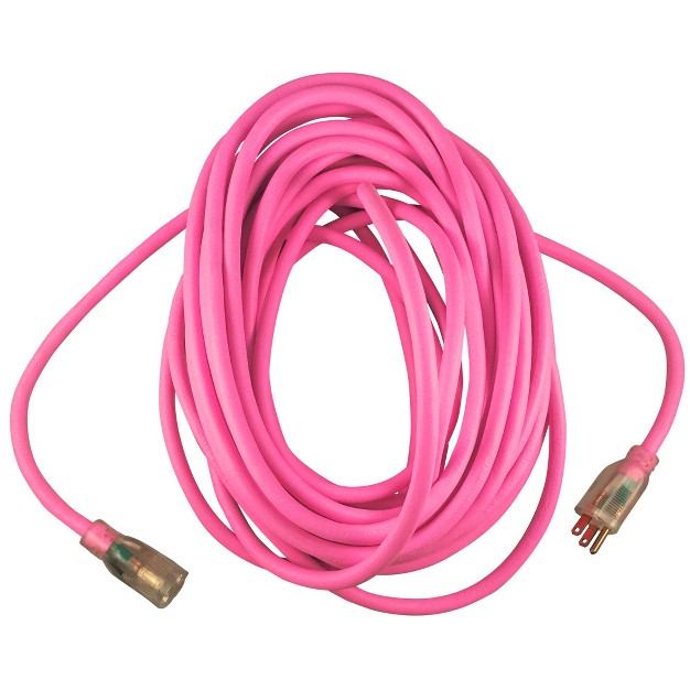 Usw 14 3 40ft Fluorescent Pink Extension Cord