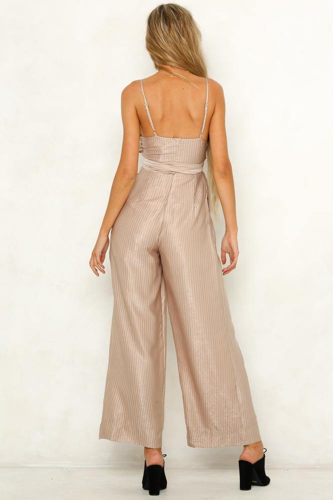 Not Myself Tonight Jumpsuit Mocha