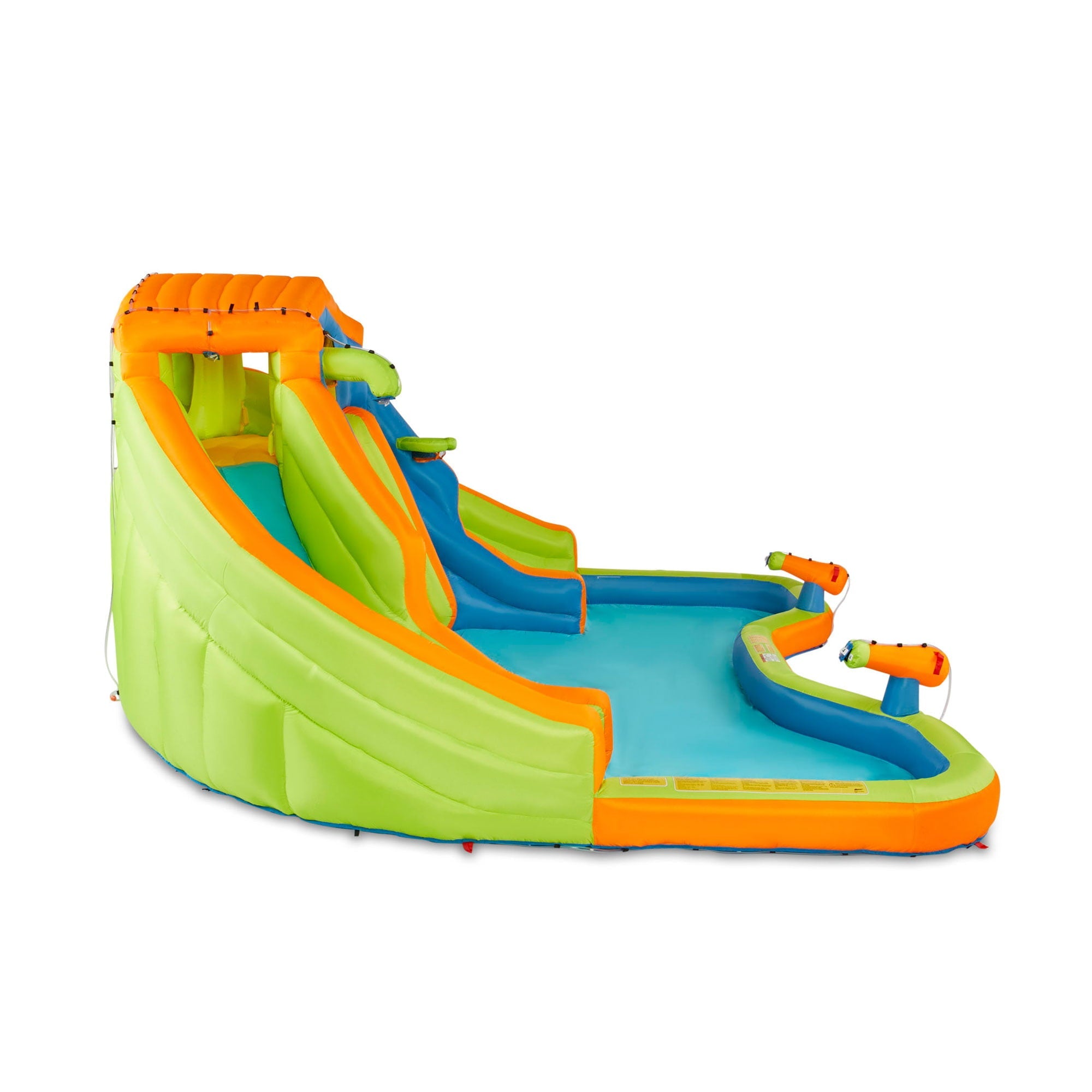 Banzai 90369 Adventure Club Water Park Inflatable 2 Lane Water Slide Splash Pool