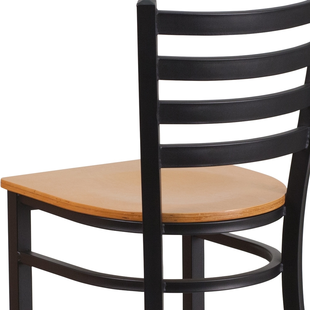 Ladder Back Metal Restaurant Barstool   17\