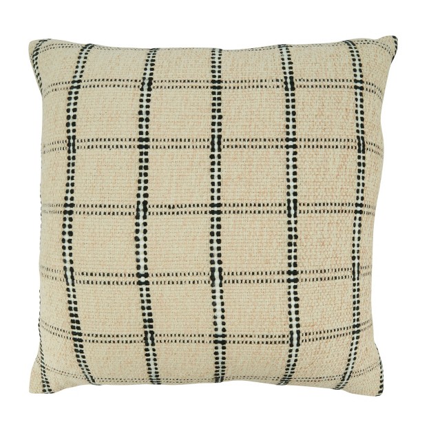 Saro Lifestyle Poly filled Checkered Design Throw Pillow