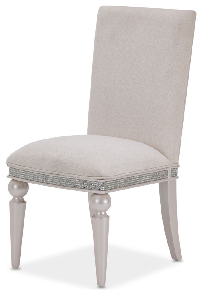 Glimmering Heights Side Chair  Set of 2   Ivory   Traditional   Dining Chairs   by HedgeApple  Houzz