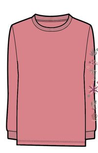 Chica Recycled Cotton LS T-Shirt - Soft Rose