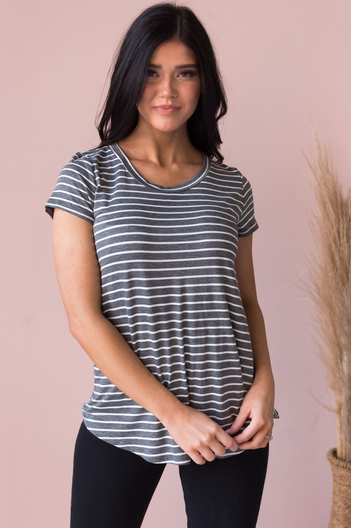 Casual Stripes Modest Tee