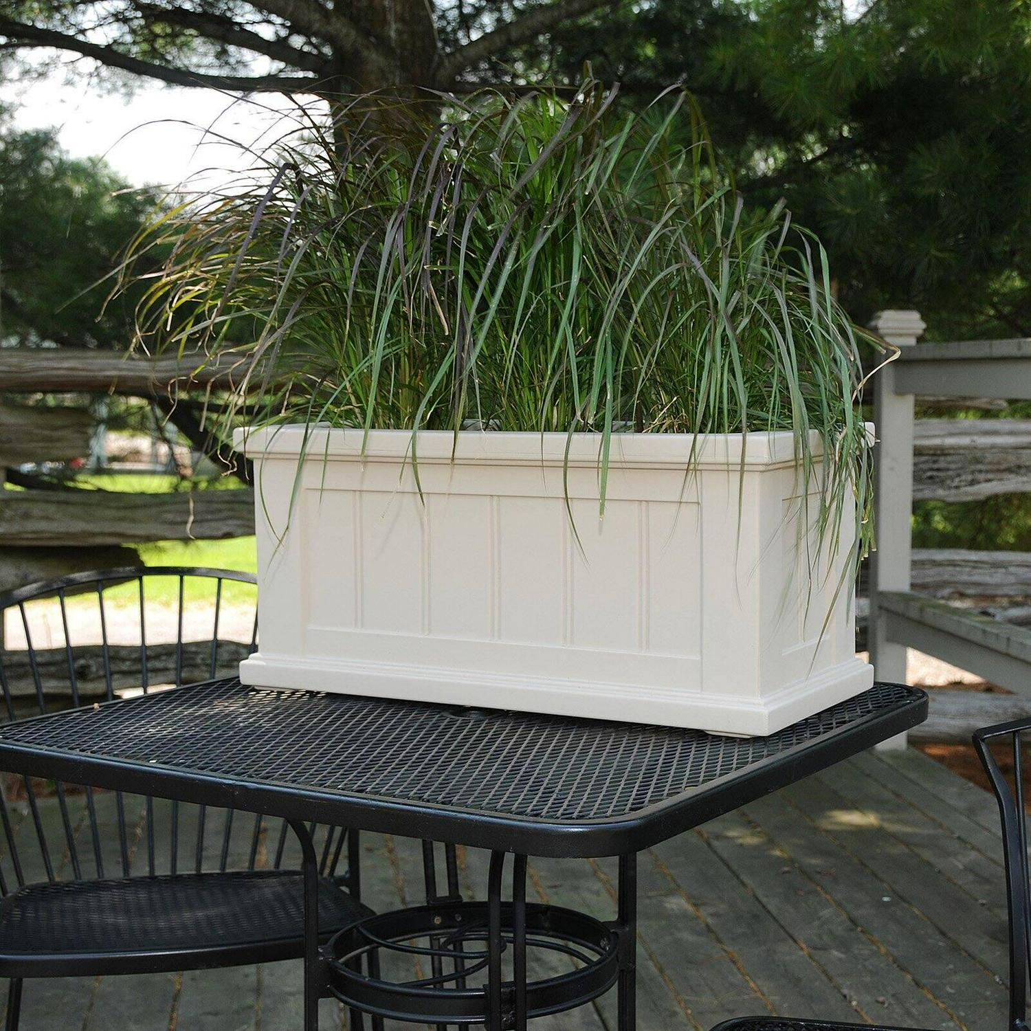 Mayne Cape Cod Patio Planter 2421511 8211 White  Crowdfused