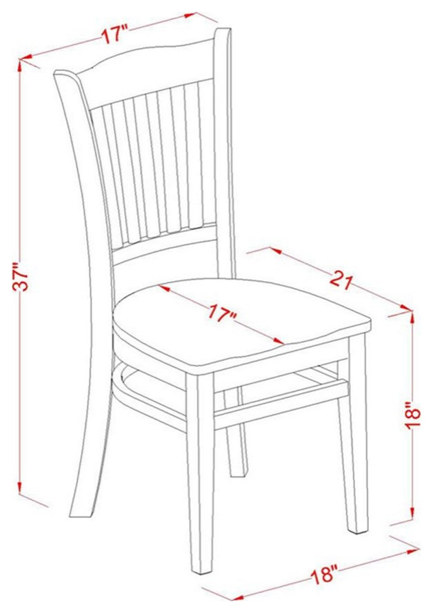 Atlin Designs 11 quotWood Dining Chairs in Black (Set of 2)   Transitional   Dining Chairs   by Homesquare  Houzz