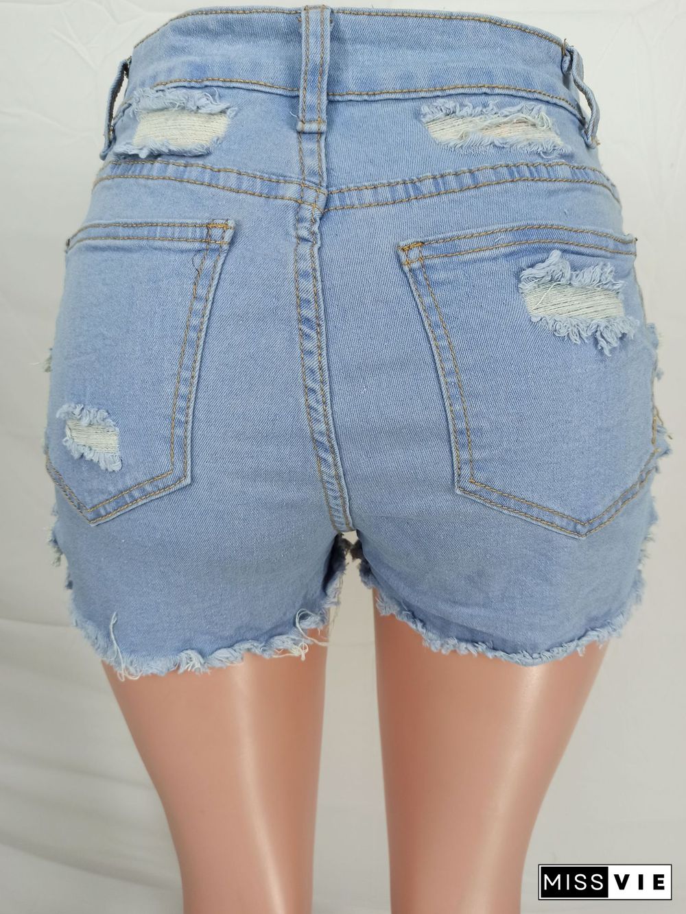 Trendy Ripped Denim Shorts