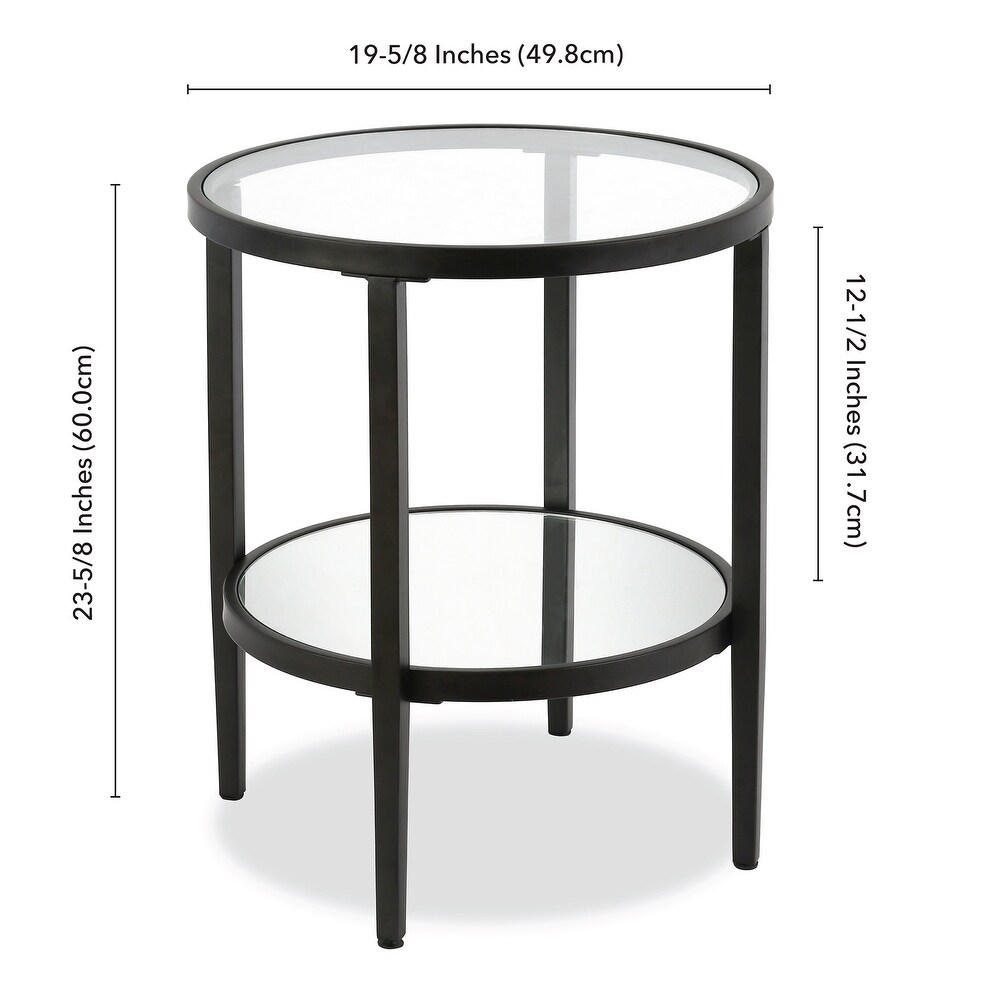 Silver Orchid Carol Mirrored Side Table