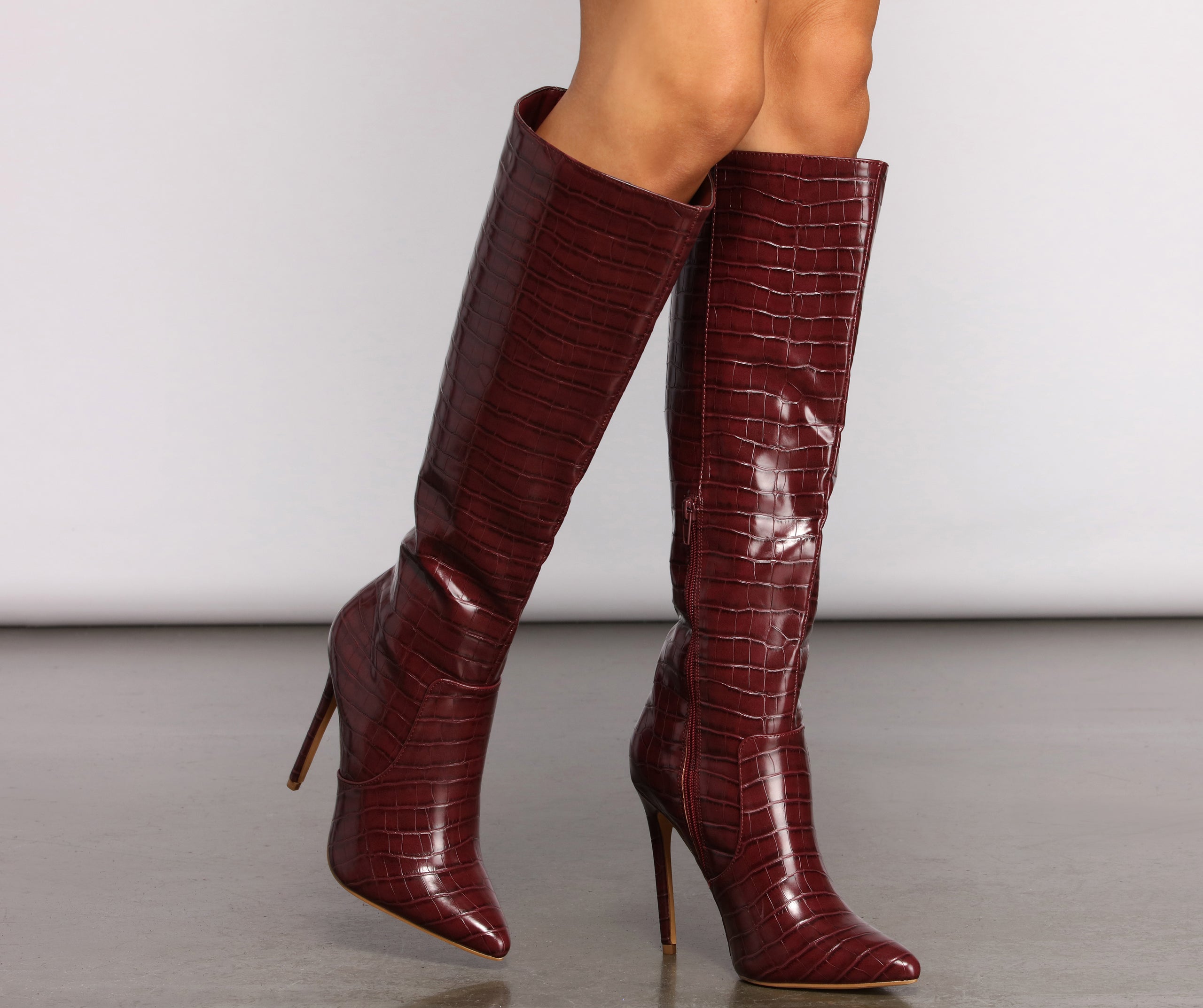 Feelin' Fab Knee High Stiletto Heeled Boots