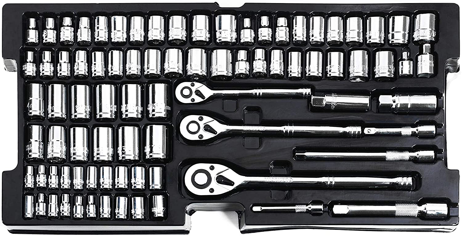 408-Piece Mechanics Tool Set with 3-Drawer Heavy Duty Metal Box (W009044A)