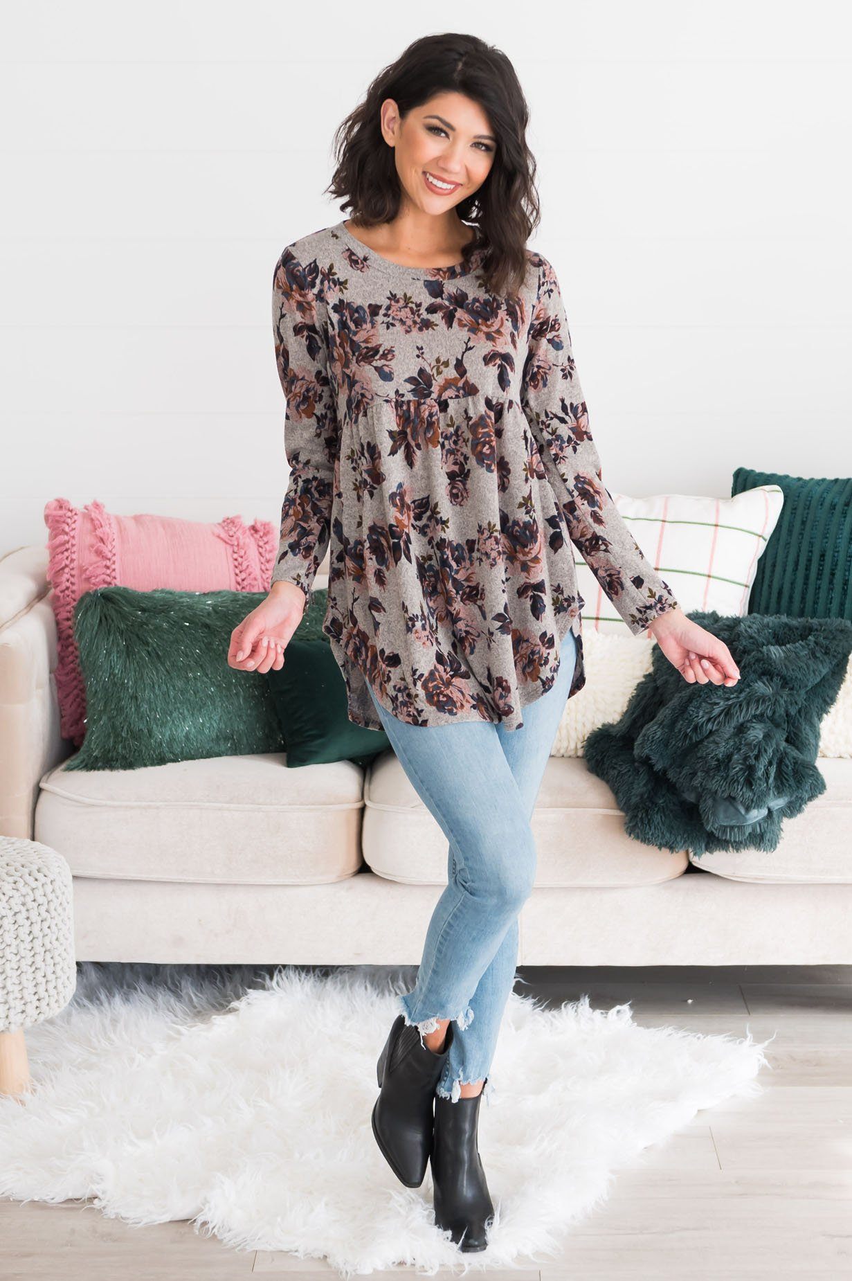 Floral Sensation Modest Blouse