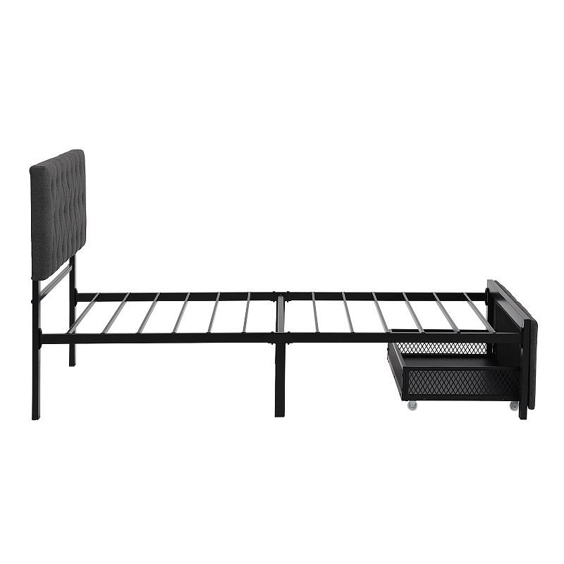 Merax Storage Bed Metal Platform Bed with A Big Drawer